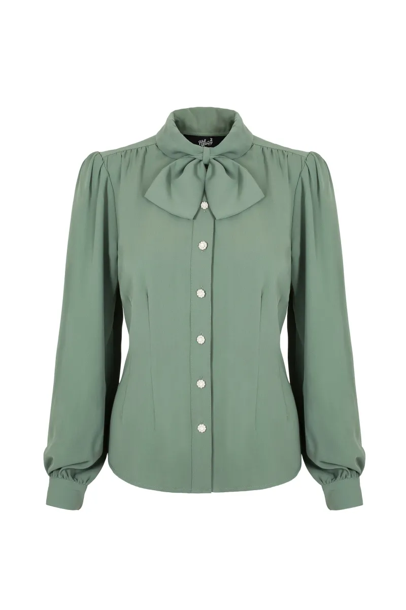 Hell Bunny Tops|Blouses>Mia Blouse Green