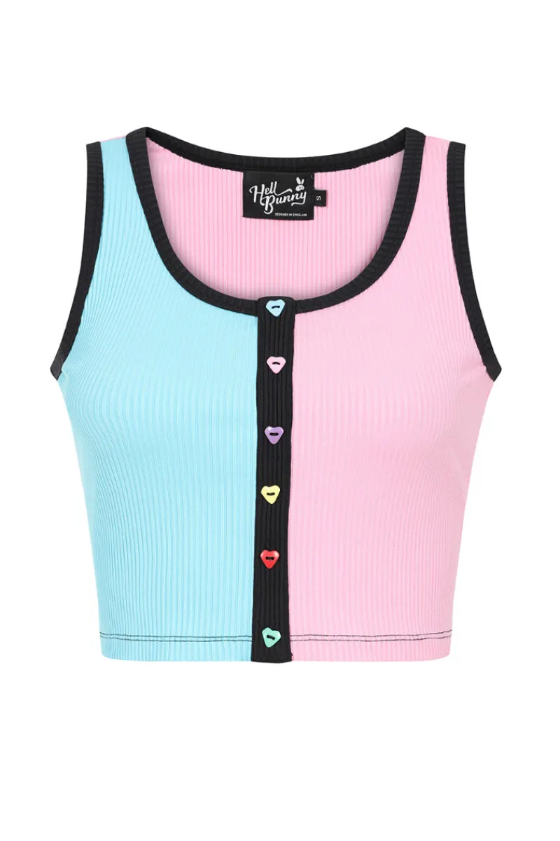 Hell Bunny Tops|Knitwear>Mimi Crop Top MultiColour
