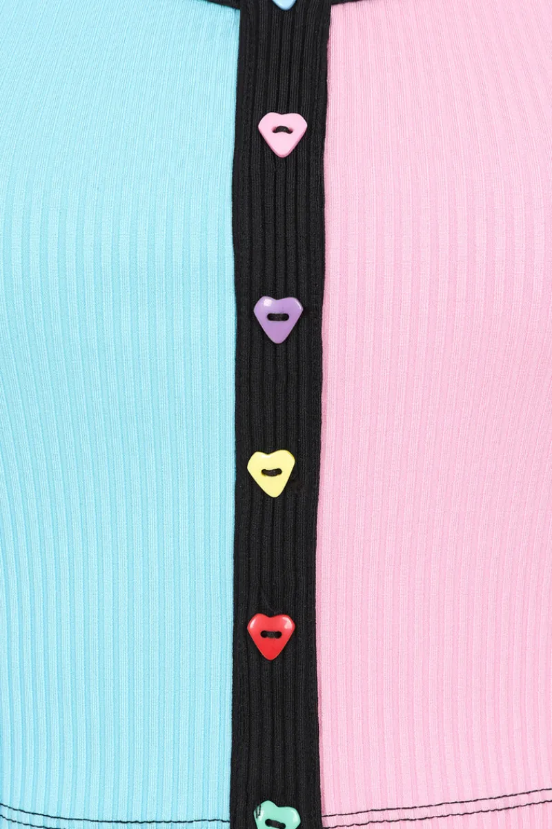 Hell Bunny Tops|Knitwear>Mimi Crop Top MultiColour