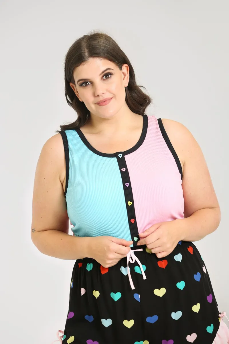 Hell Bunny Tops|Knitwear>Mimi Crop Top MultiColour