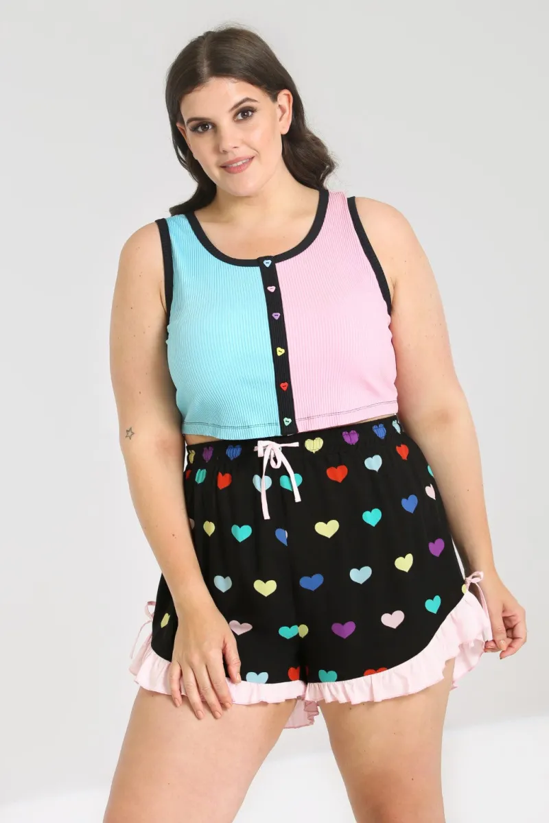 Hell Bunny Tops|Knitwear>Mimi Crop Top MultiColour