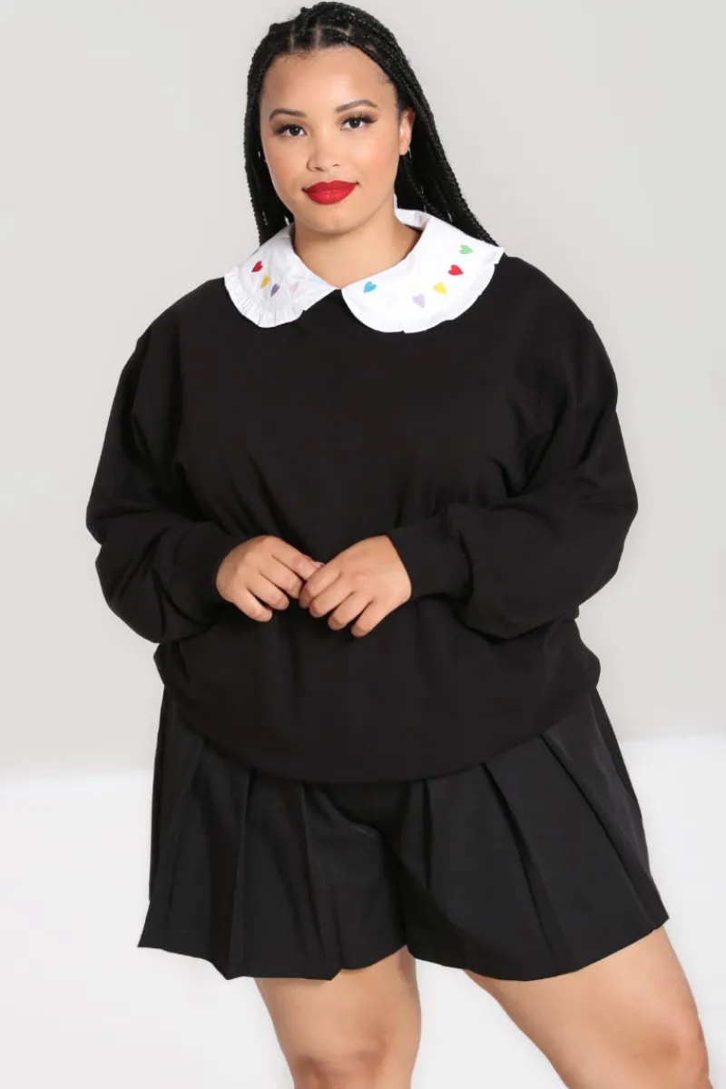 Hell Bunny Tops|Knitwear>Mimi Sweatshirt Black