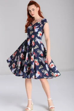 Hell Bunny Dresses|Dresses With Pockets>Misa Midi Dress Navy