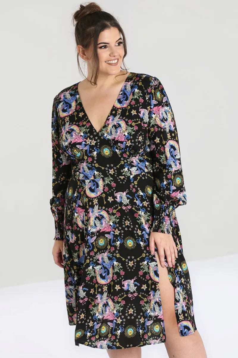 Hell Bunny Dresses>Moondance Mid Dress Black