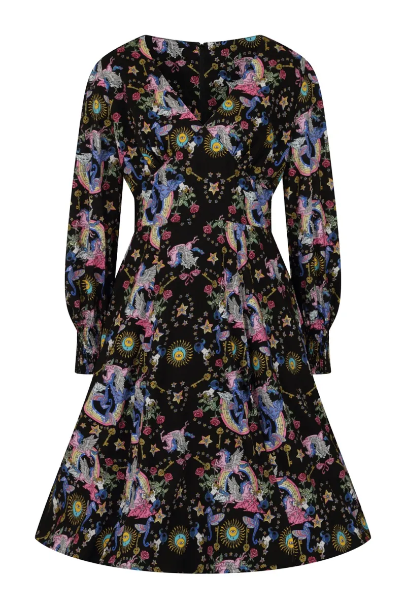 Hell Bunny Dresses>Moondance Mid Dress Black