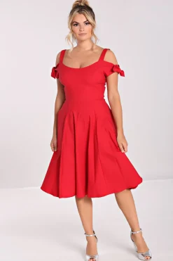 Hell Bunny Dresses|Vintage Dresses>Nancy Dress Red