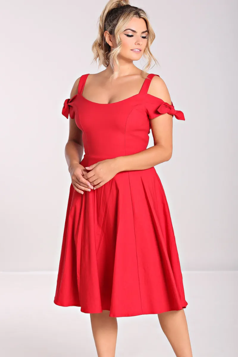 Hell Bunny Dresses|Vintage Dresses>Nancy Dress Red