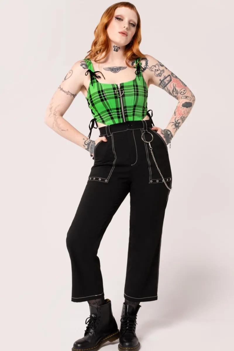 Hell Bunny Trousers & Shorts|Trousers & Shorts>Obsidian Trousers Black