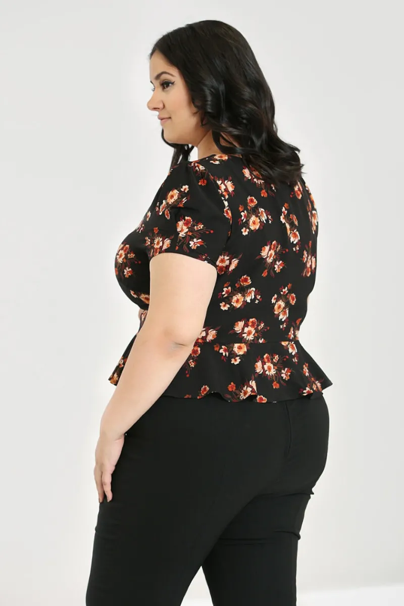 Hell Bunny Tops|Blouses>Orla Blouse Black