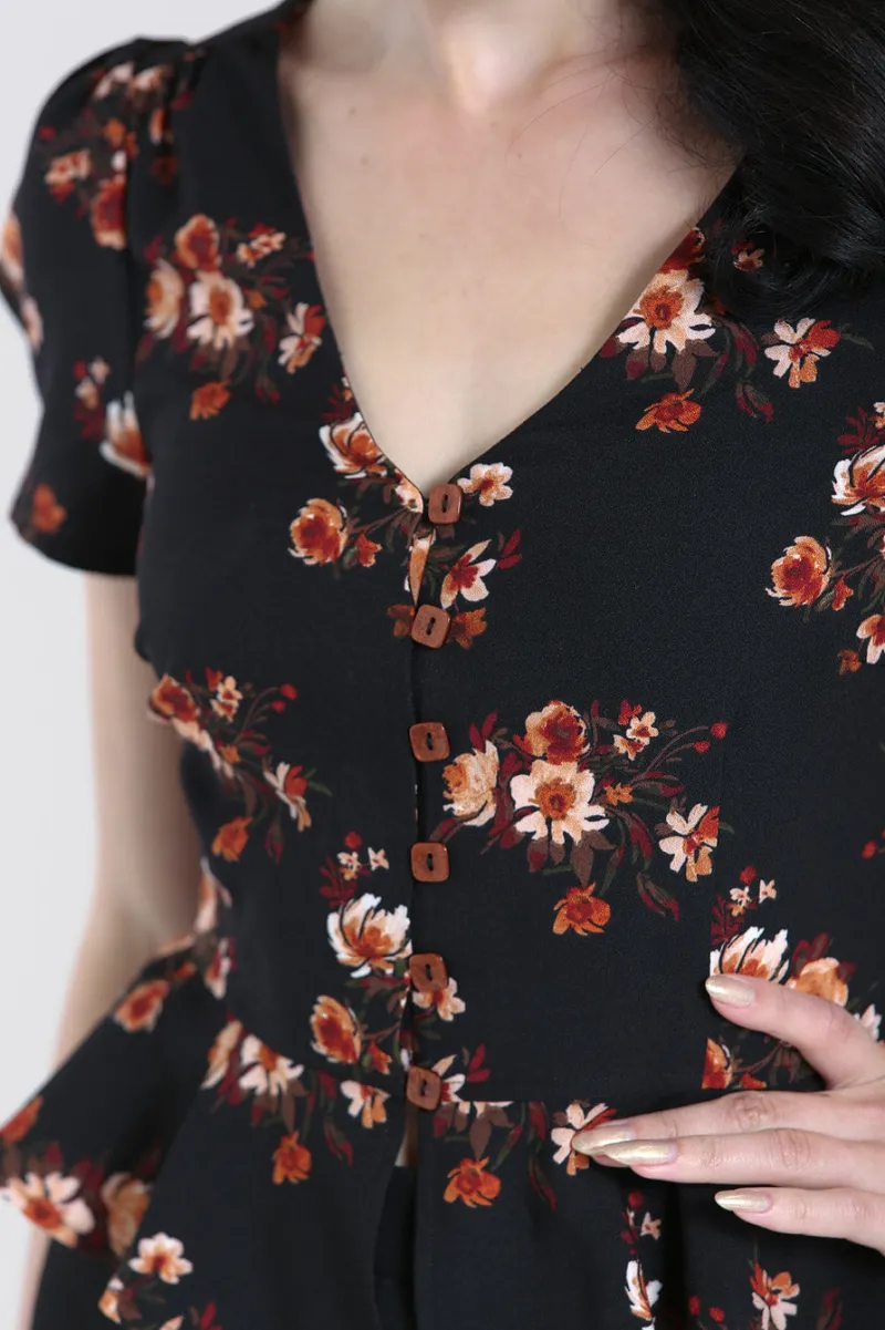 Hell Bunny Tops|Blouses>Orla Blouse Black