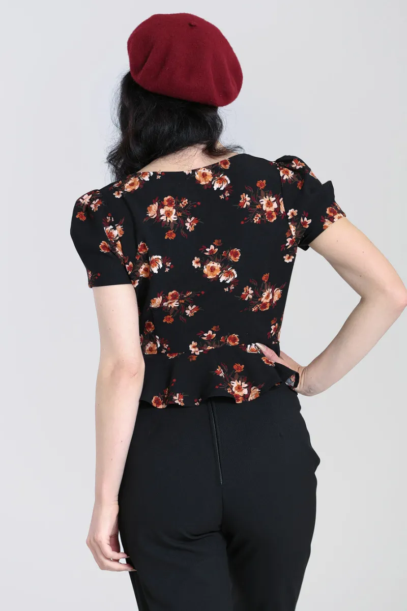 Hell Bunny Tops|Blouses>Orla Blouse Black