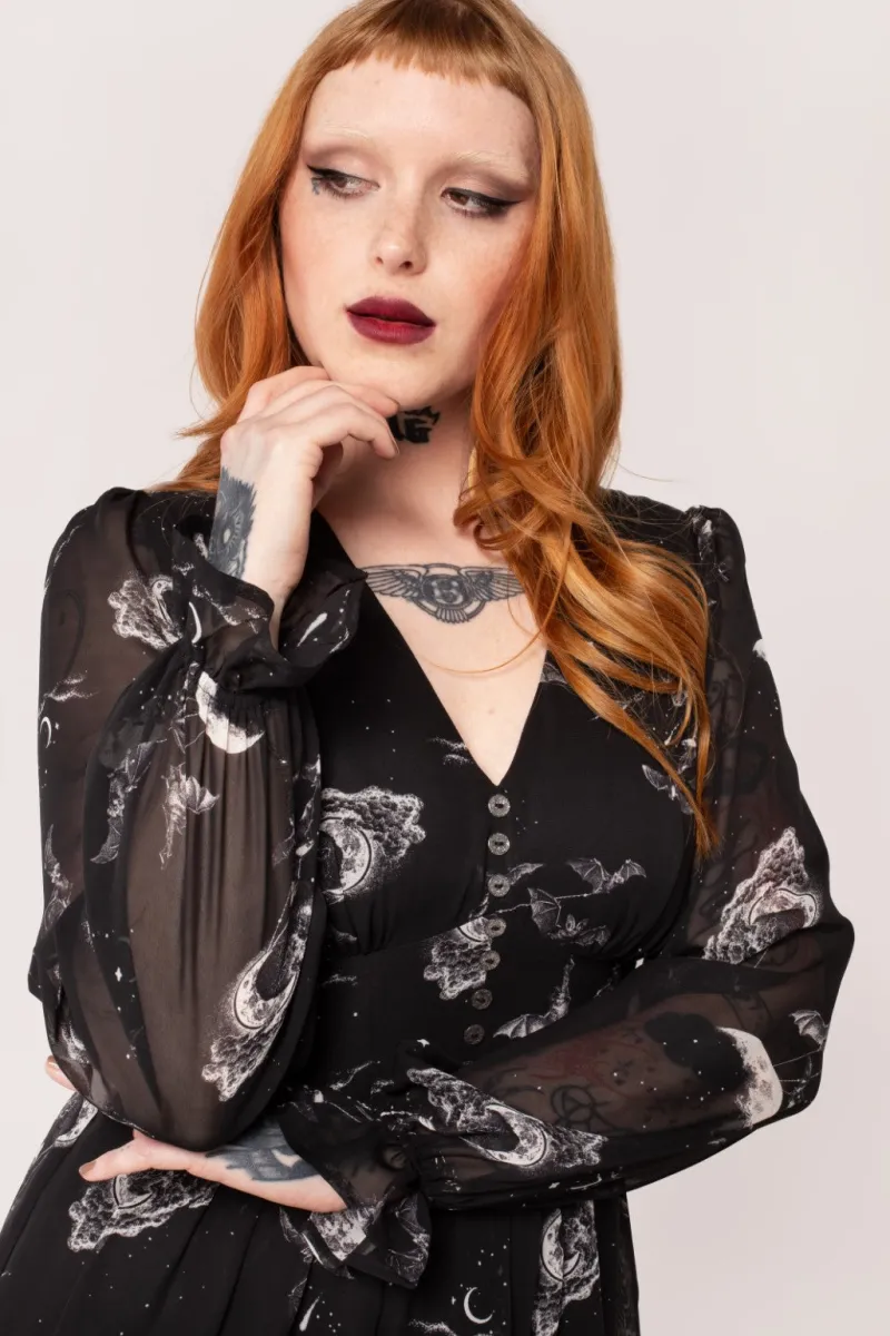 Hell Bunny Dresses|Midi Dresses>Over The Moon Dress Black