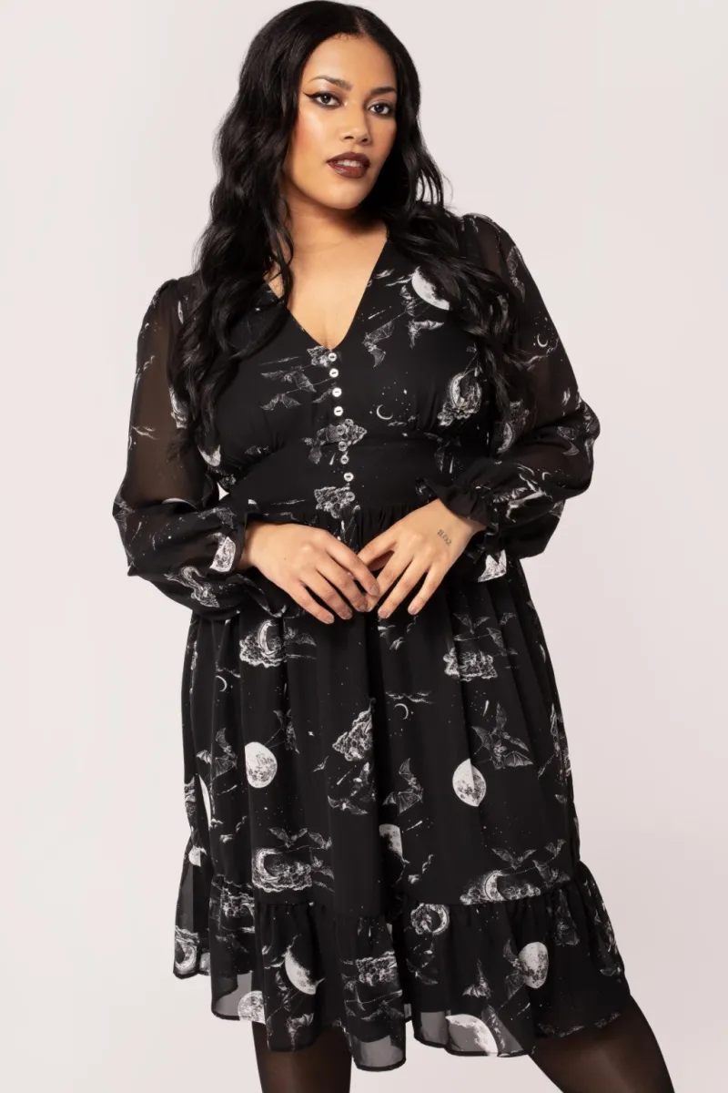 Hell Bunny Dresses|Midi Dresses>Over The Moon Dress Black