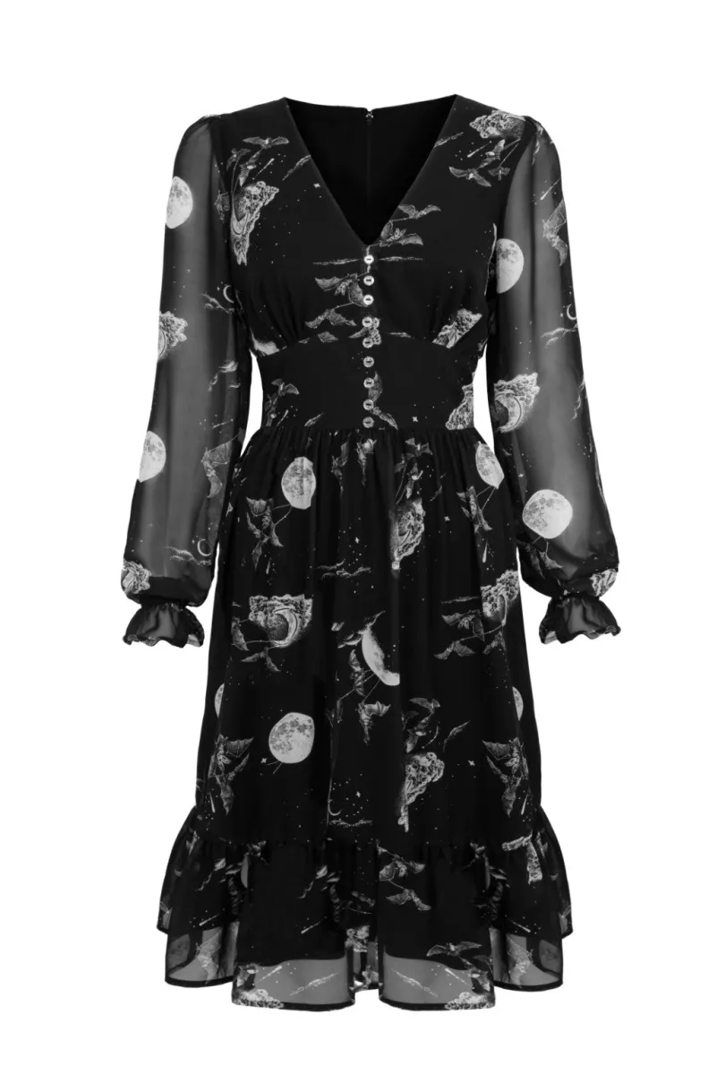 Hell Bunny Dresses|Midi Dresses>Over The Moon Dress Black