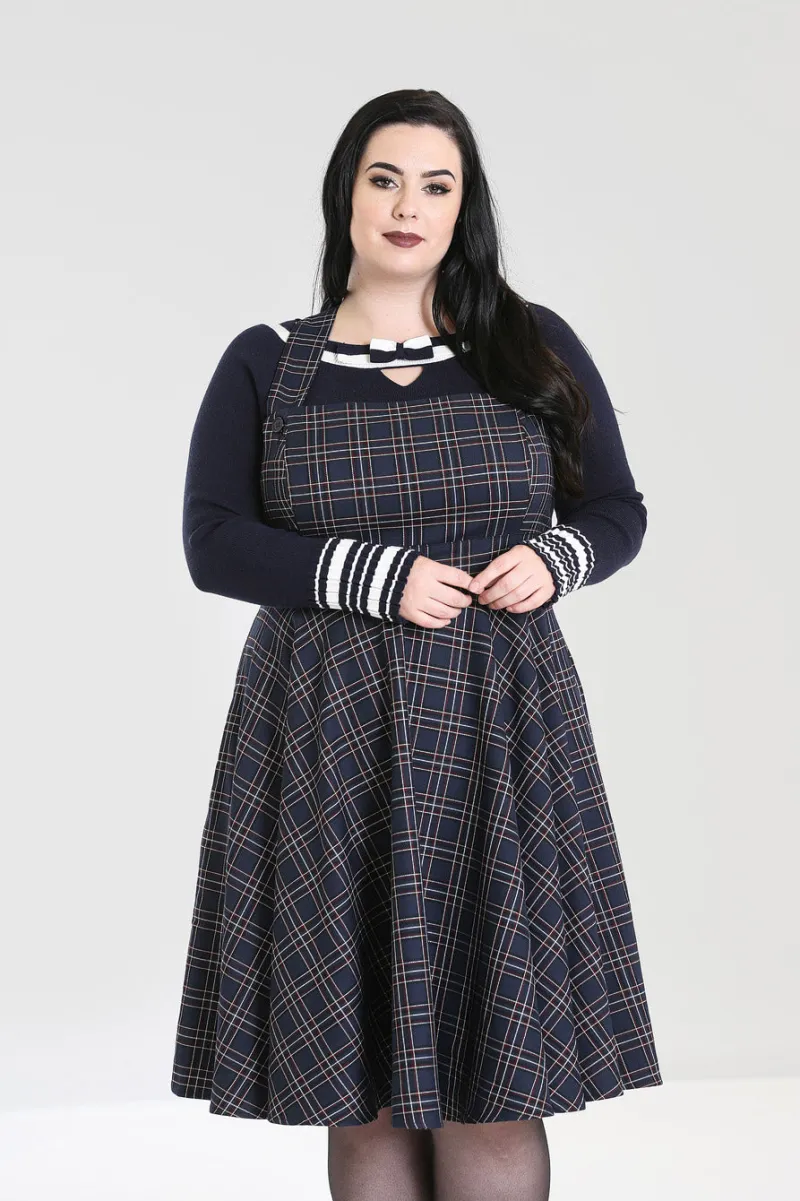 Hell Bunny Dresses|Dresses>Peebles Pinafore Dress Sale Navy