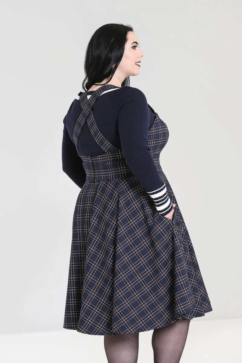 Hell Bunny Dresses|Dresses>Peebles Pinafore Dress Sale Navy