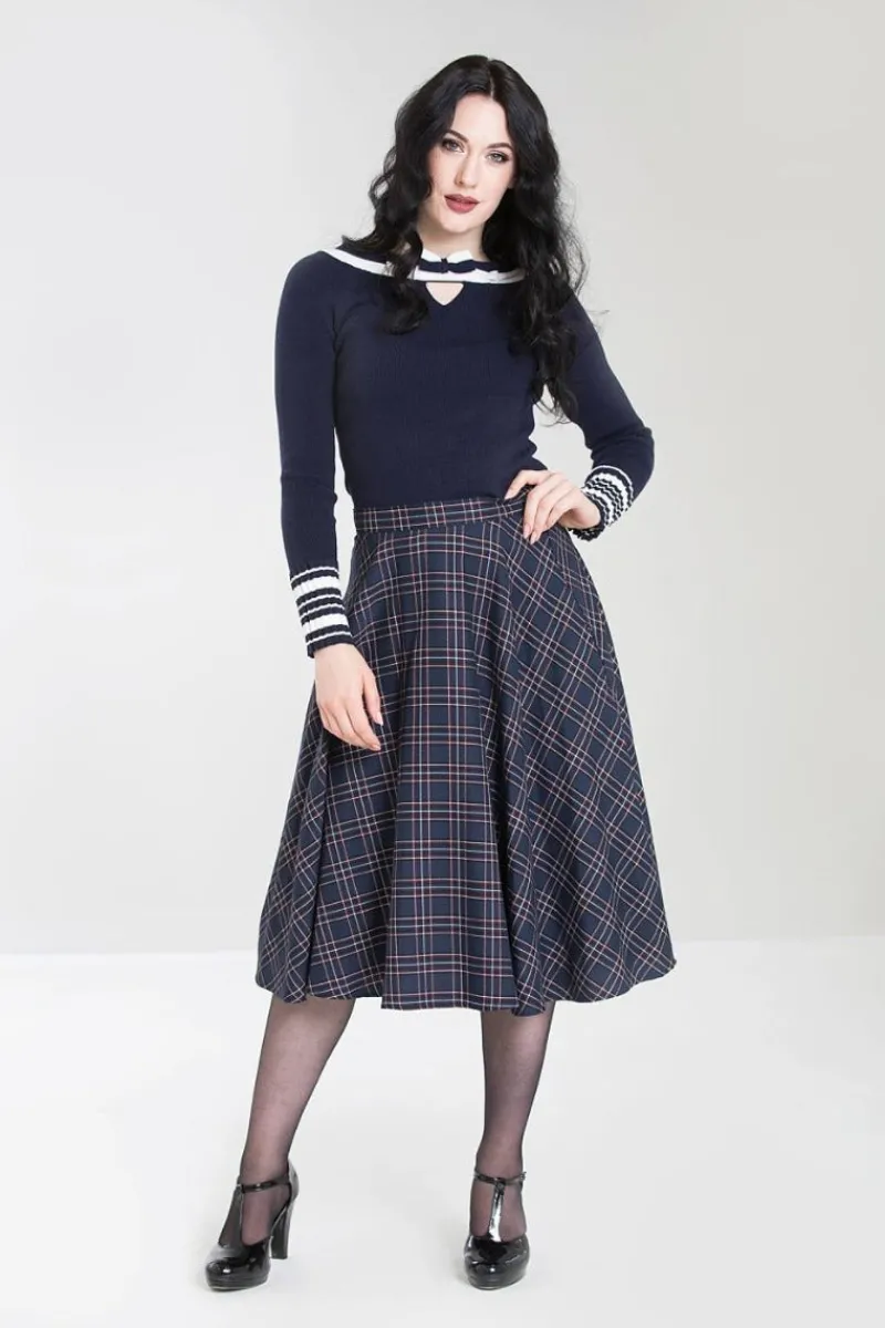 Hell Bunny Skirts|Skirts>Peebles 50's Skirt Navy
