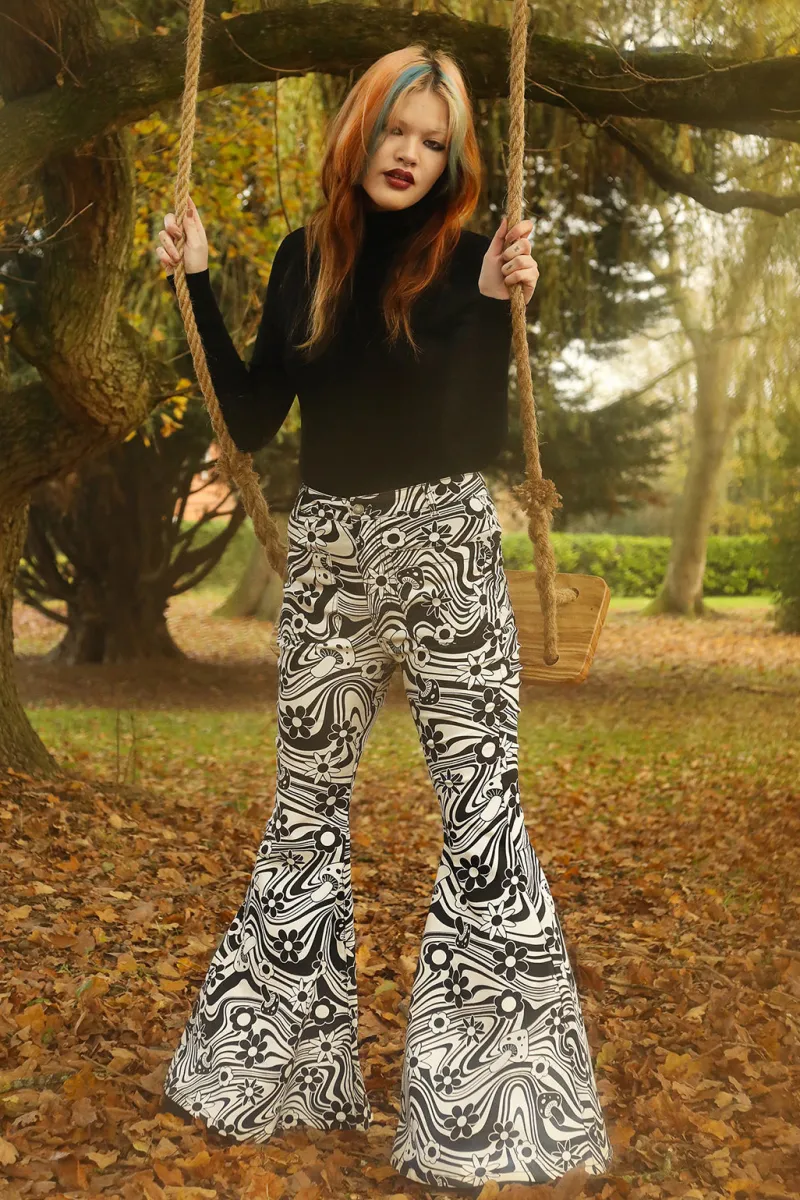 Hell Bunny Trousers & Shorts|Denim>Penny Jeans Ivory