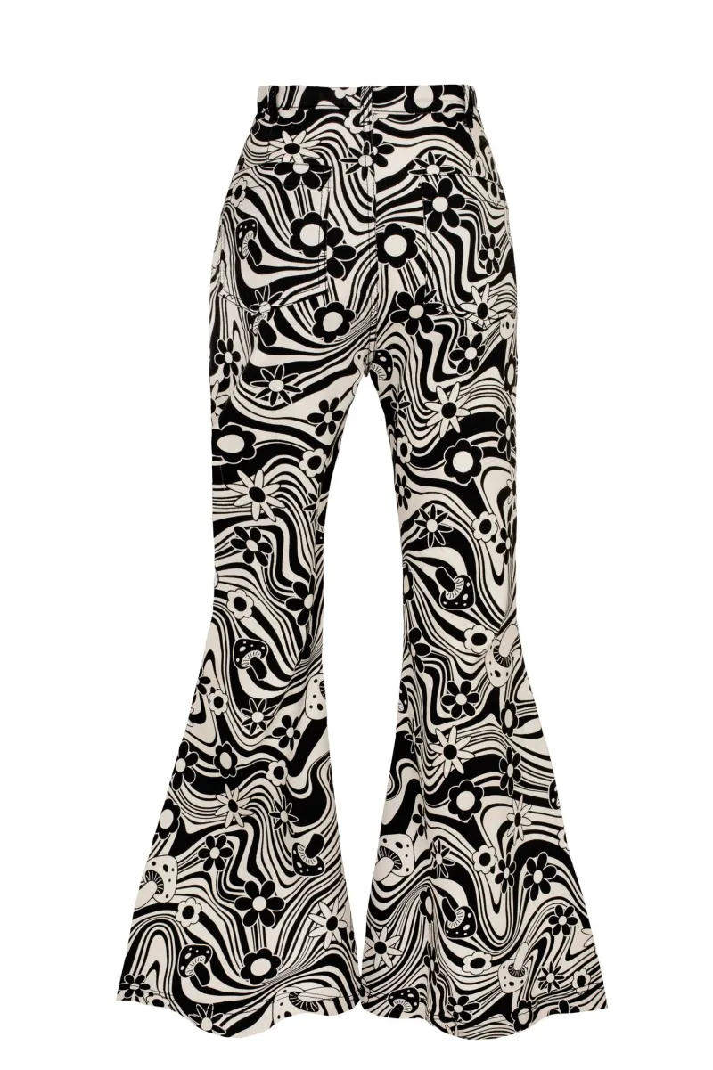 Hell Bunny Trousers & Shorts|Denim>Penny Jeans Ivory
