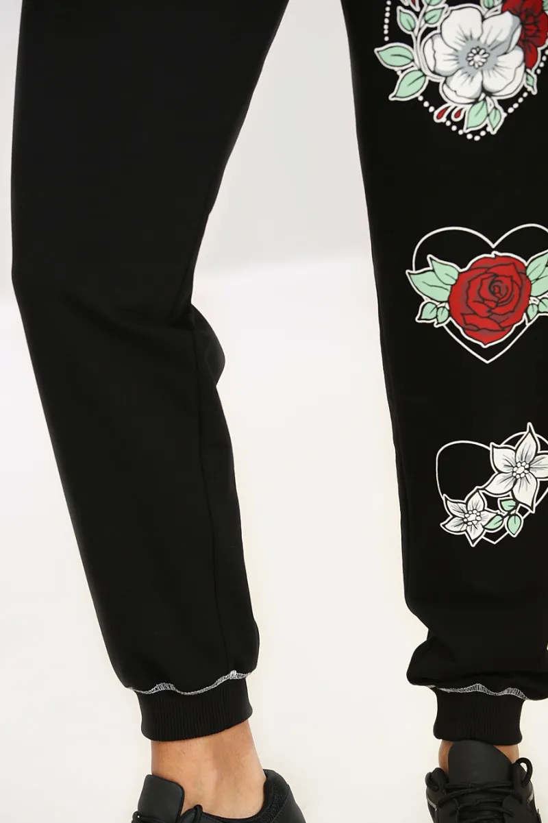 Hell Bunny Trousers & Shorts|Trousers & Shorts>Petal Joggers Black