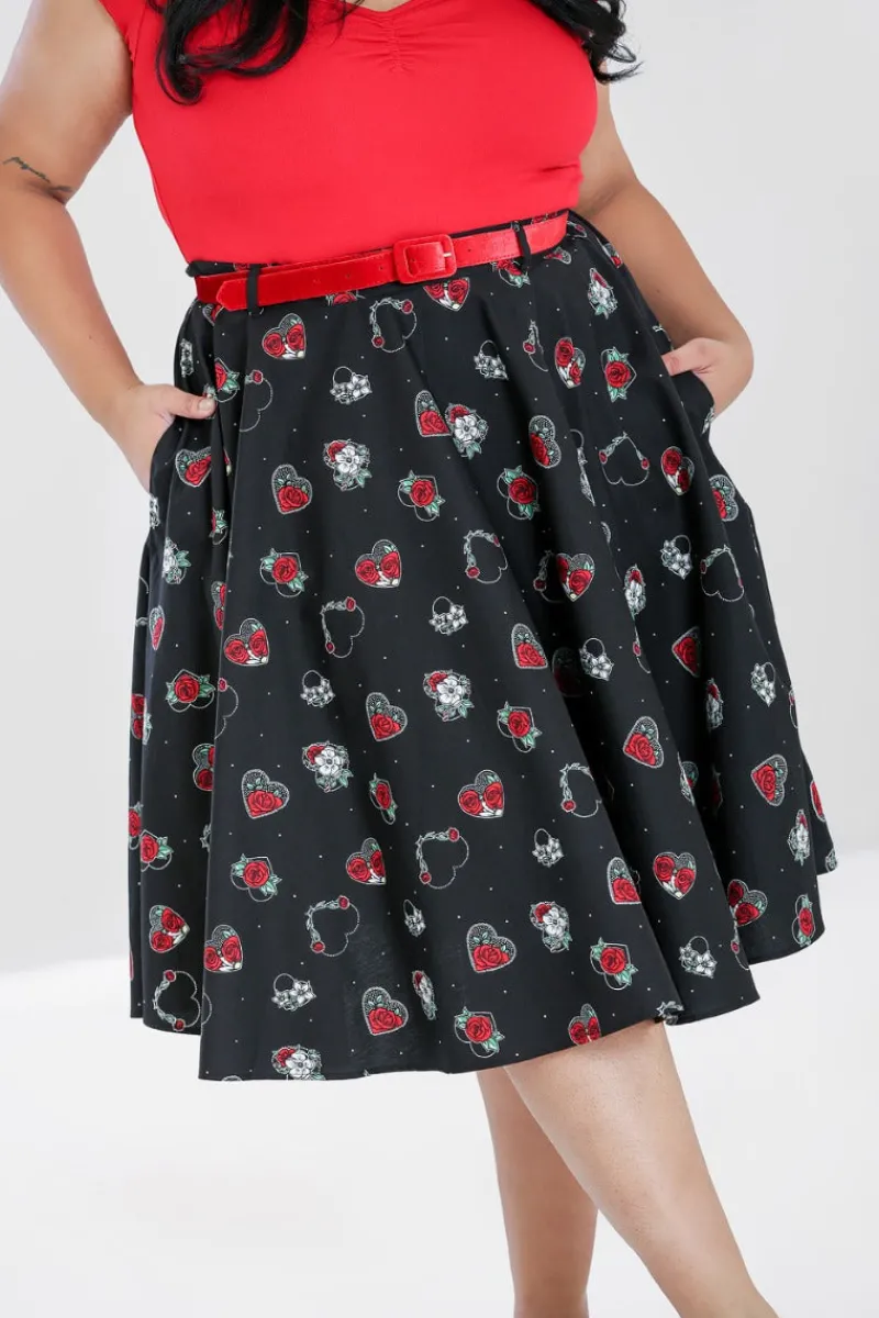 Hell Bunny Skirts|Skirts>Petals 50's Skirt Black