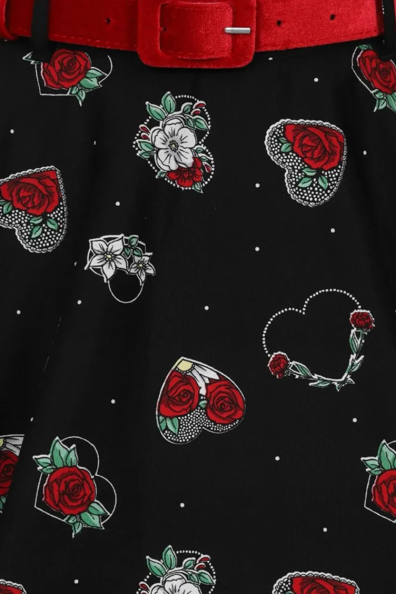 Hell Bunny Skirts|Skirts>Petals 50's Skirt Black