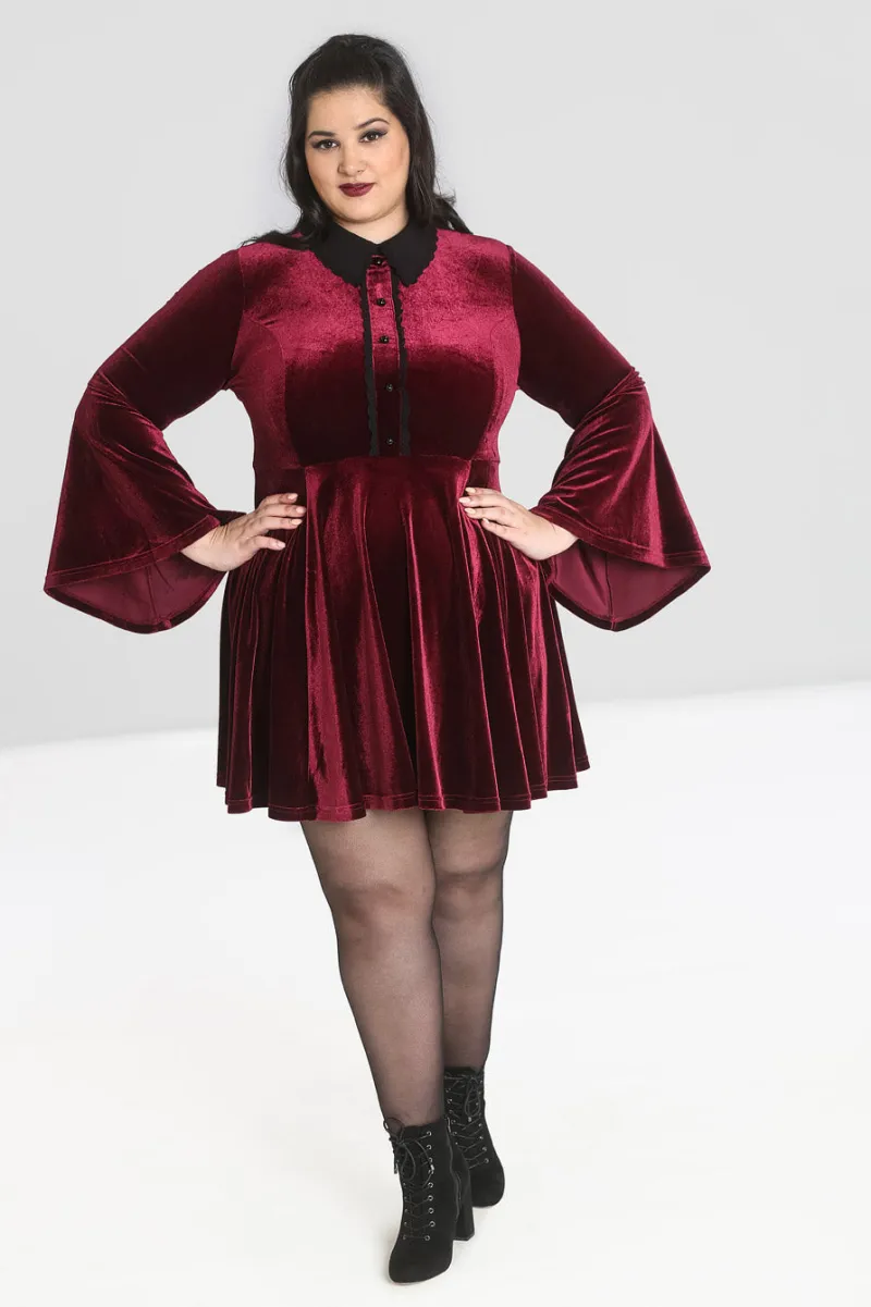 Hell Bunny Dresses|Mini Dresses>Prudence Dress Wine