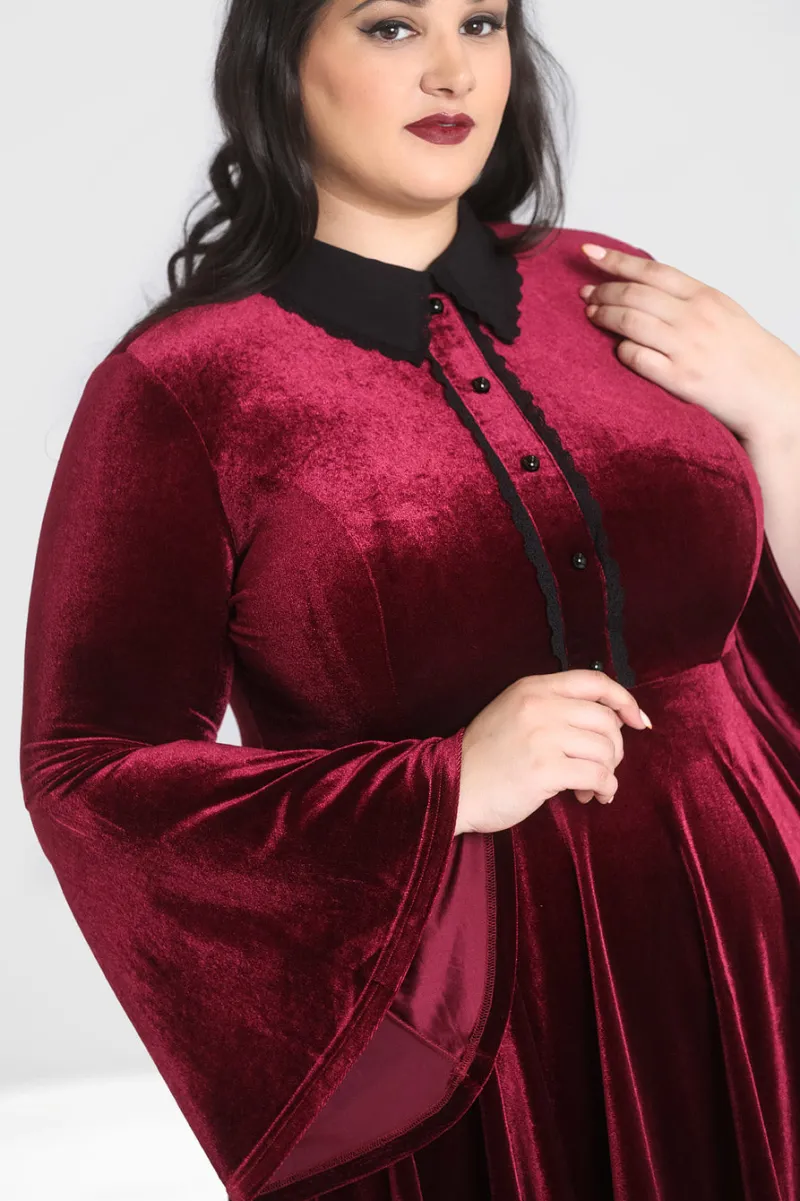 Hell Bunny Dresses|Mini Dresses>Prudence Dress Wine