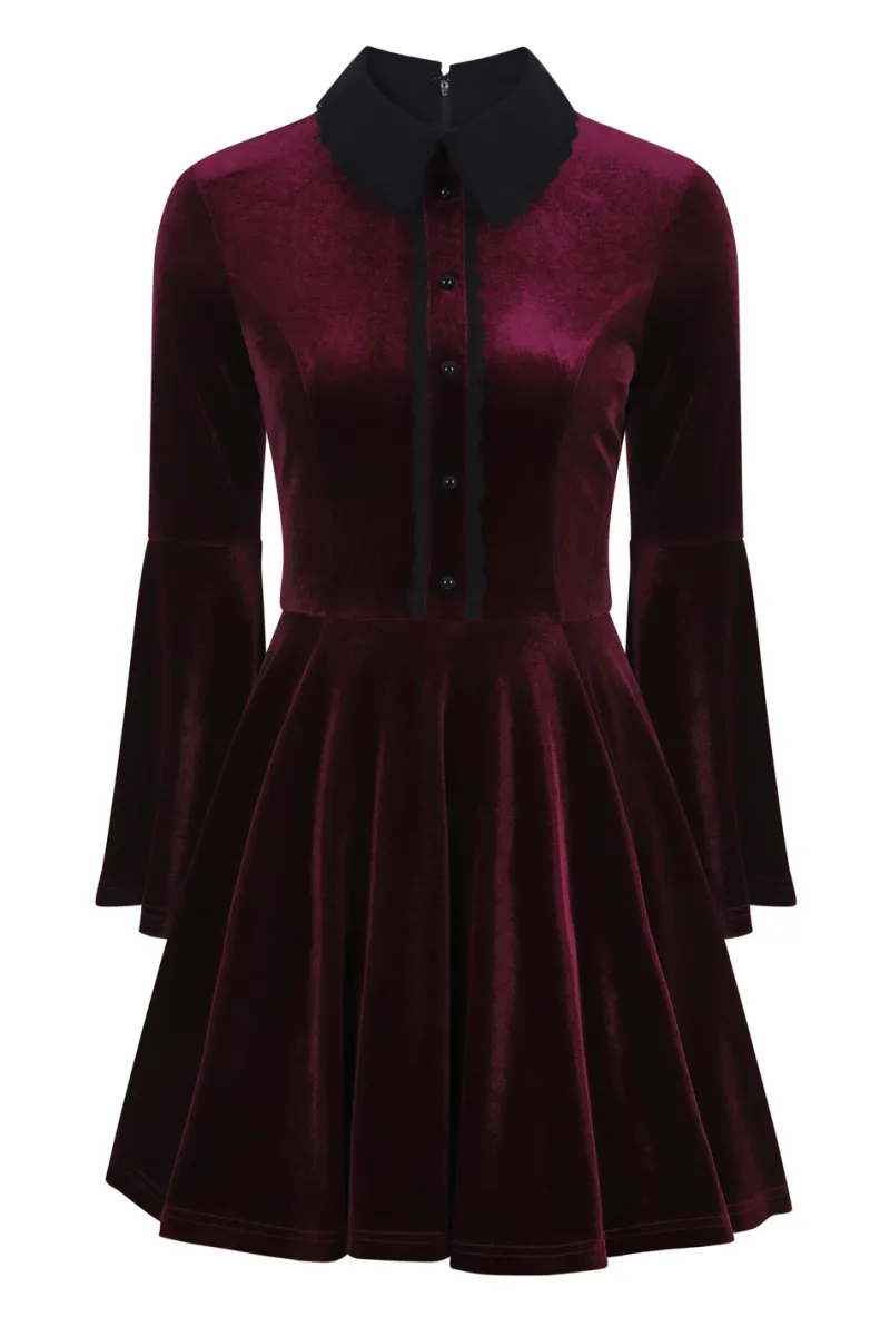 Hell Bunny Dresses|Mini Dresses>Prudence Dress Wine