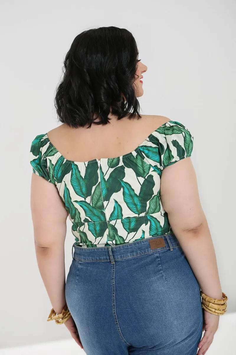 Hell Bunny Tops|Tops>Rainforest Top Ivory