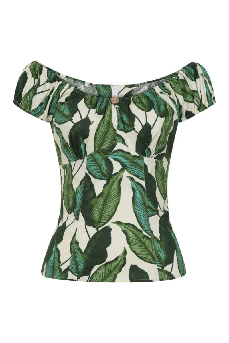 Hell Bunny Tops|Tops>Rainforest Top Ivory