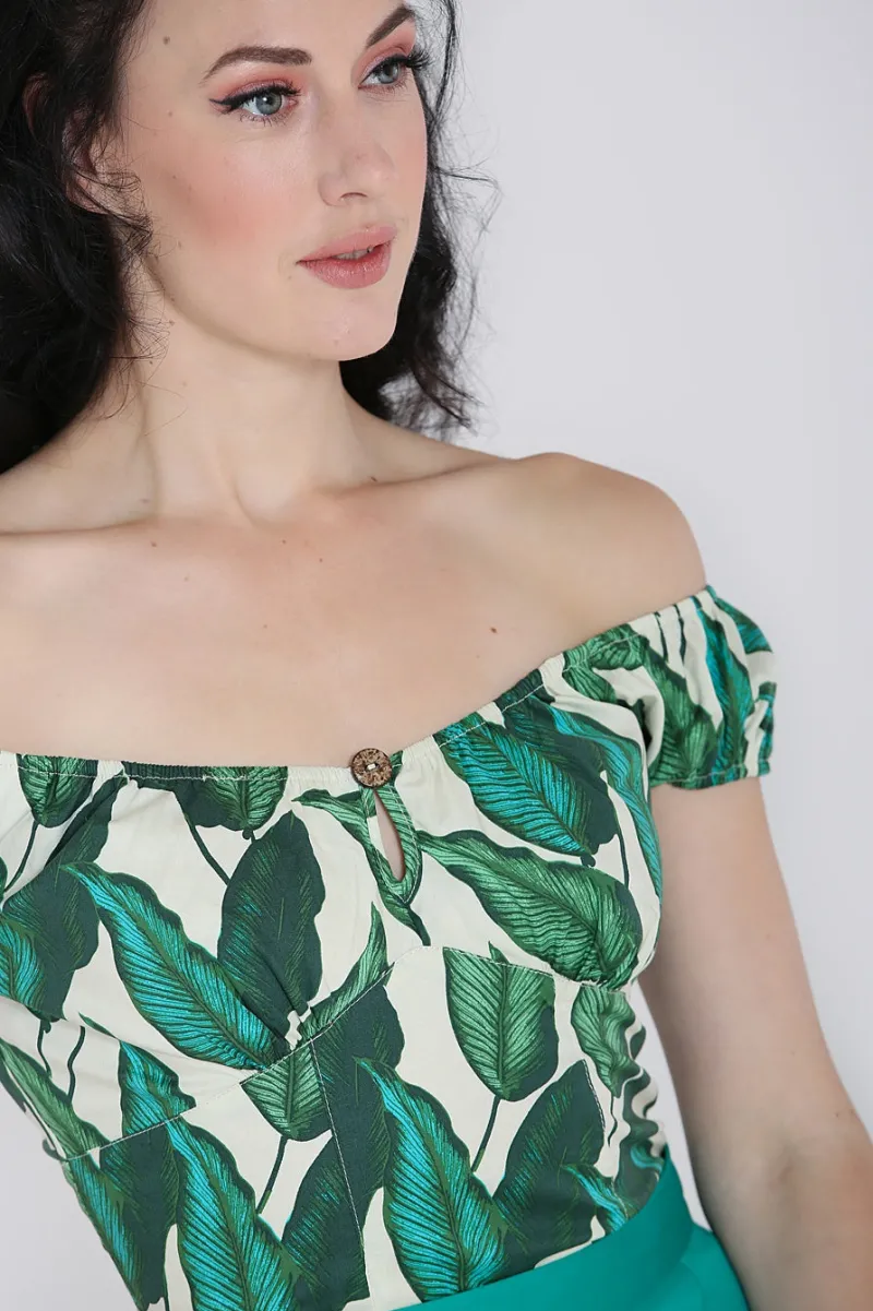 Hell Bunny Tops|Tops>Rainforest Top Ivory