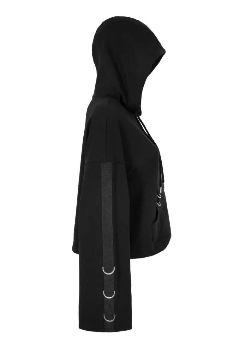 Hell Bunny Tops|Loungewear>Ramona Hoodie Black