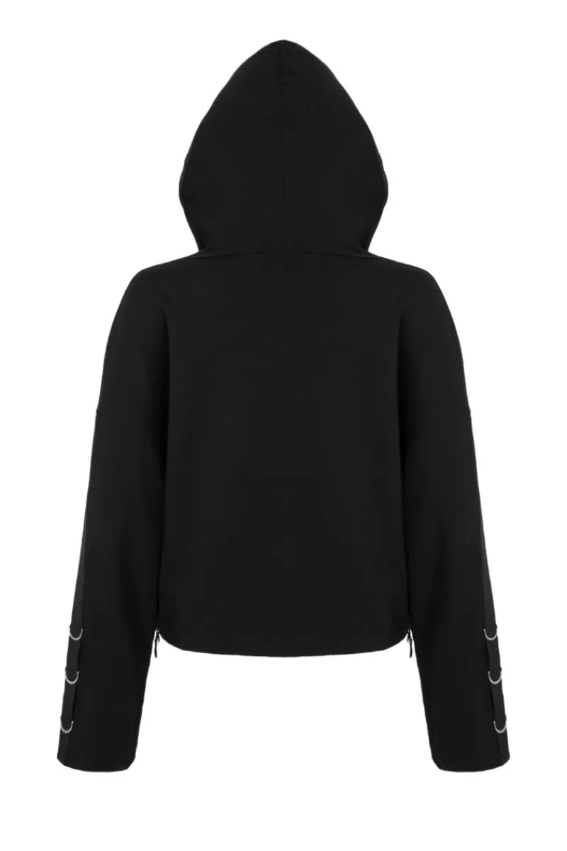 Hell Bunny Tops|Loungewear>Ramona Hoodie Black