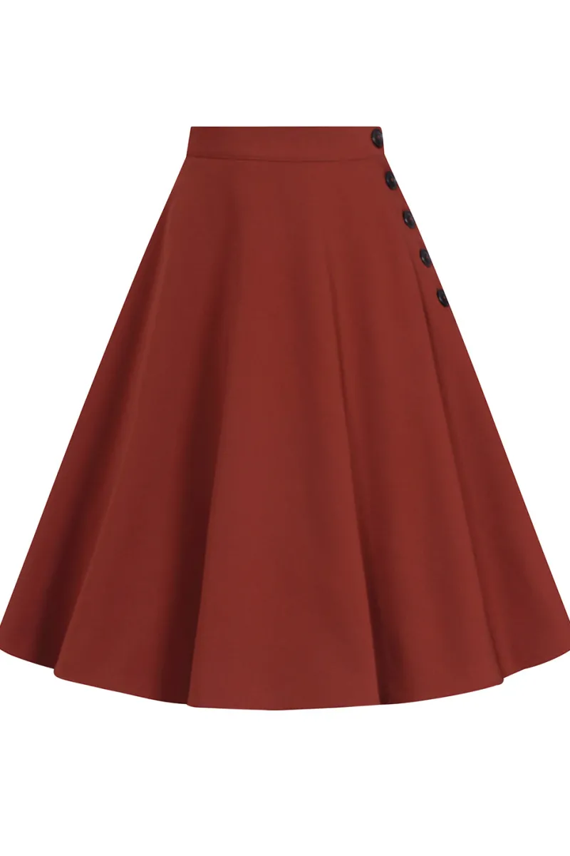 Hell Bunny Skirts|Skirts>Ravenwood Skirt Brown