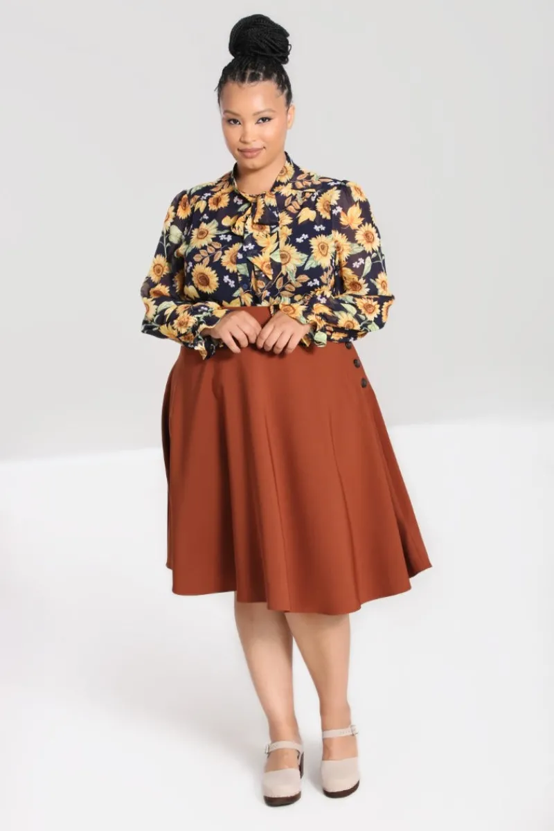 Hell Bunny Skirts|Skirts>Ravenwood Skirt Brown