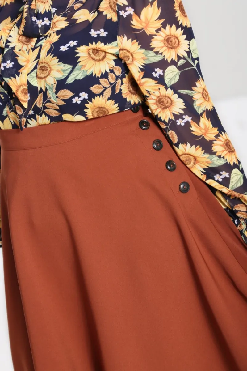 Hell Bunny Skirts|Skirts>Ravenwood Skirt Brown