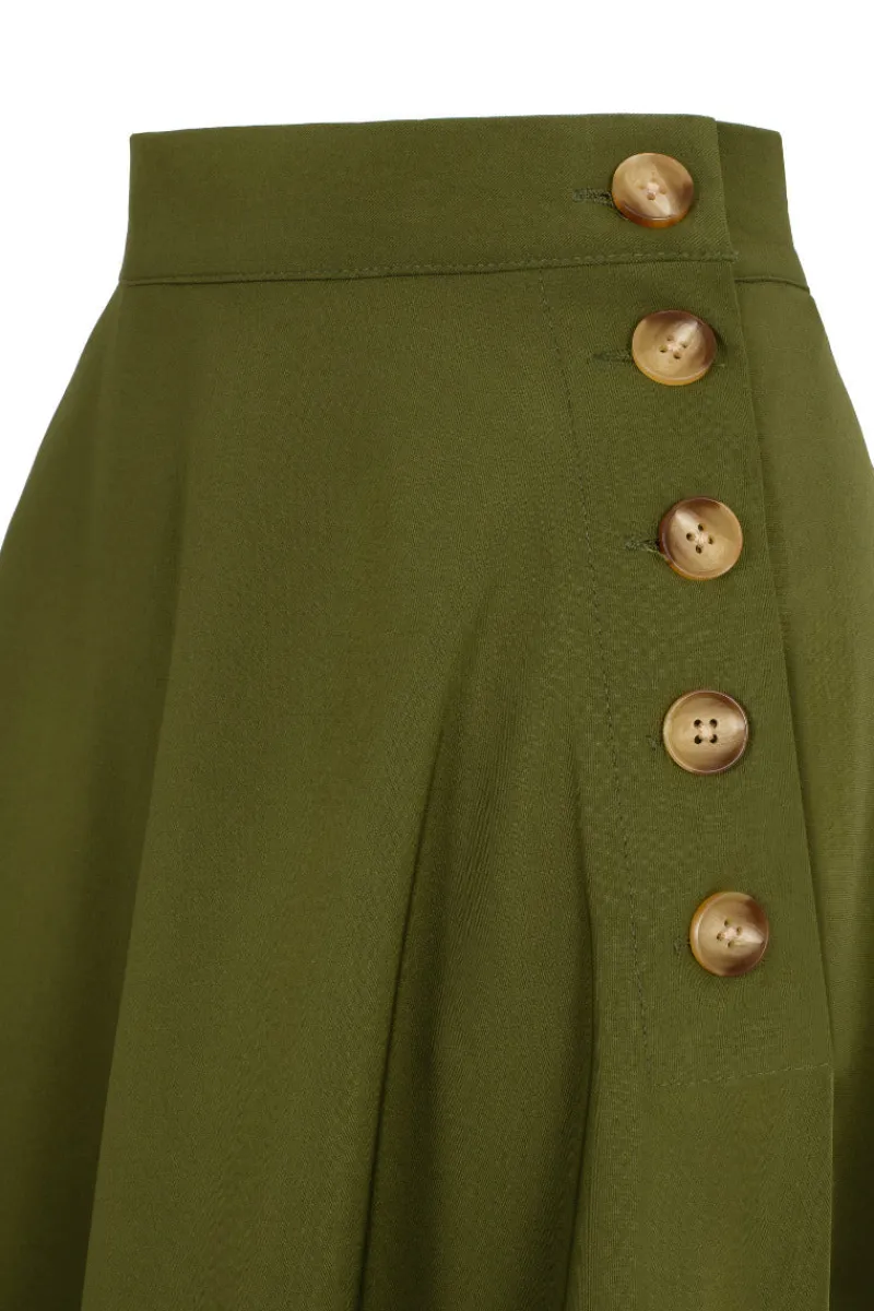 Hell Bunny Skirts|Skirts>Ravenwood Skirt Khaki