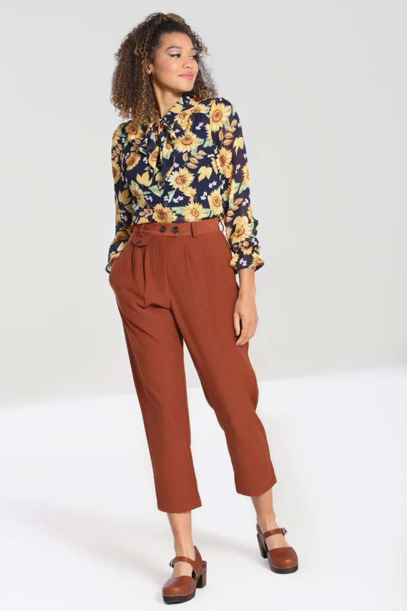 Hell Bunny Trousers & Shorts|Trousers & Shorts>Ravenwood trousers Brown