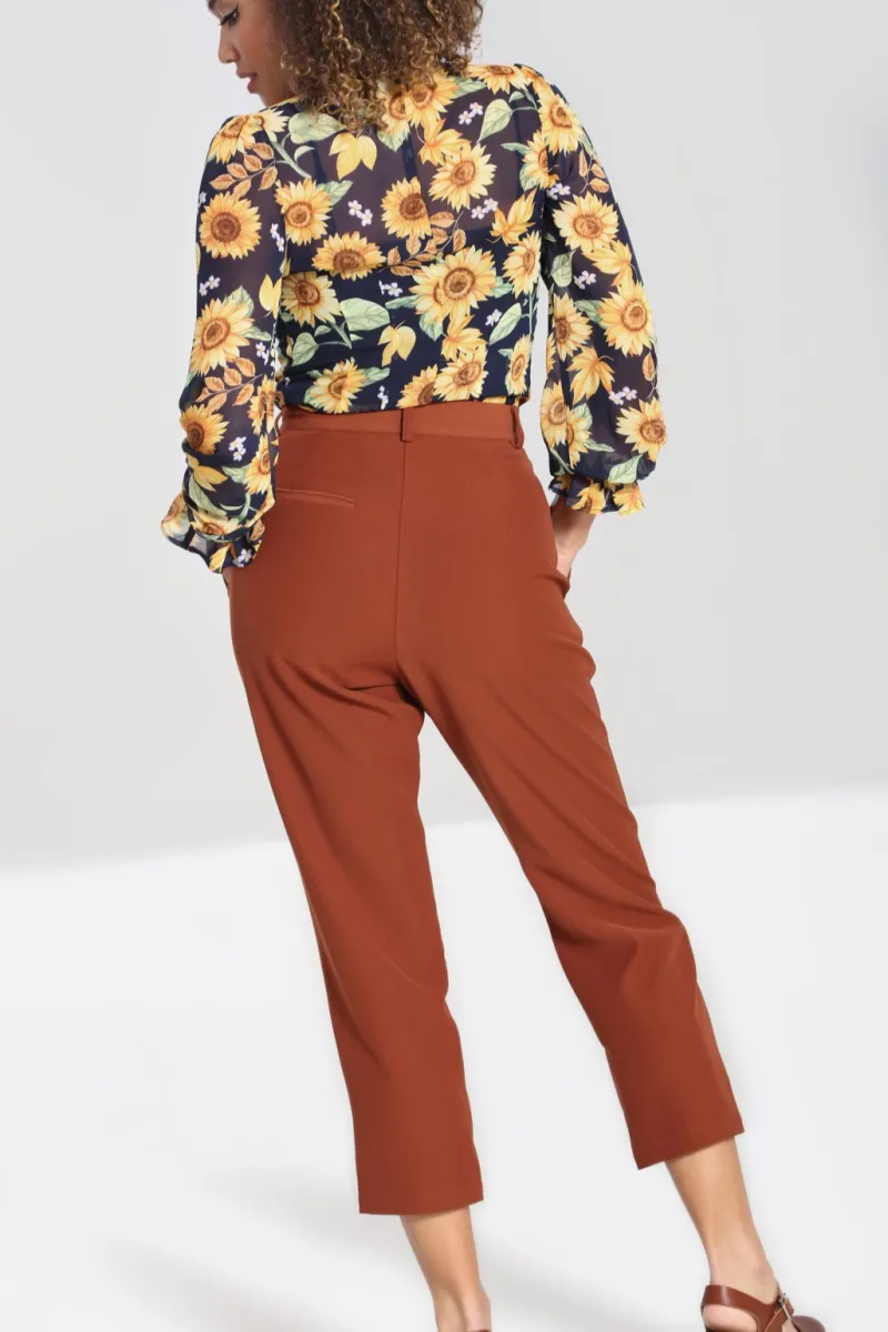 Hell Bunny Trousers & Shorts|Trousers & Shorts>Ravenwood trousers Brown