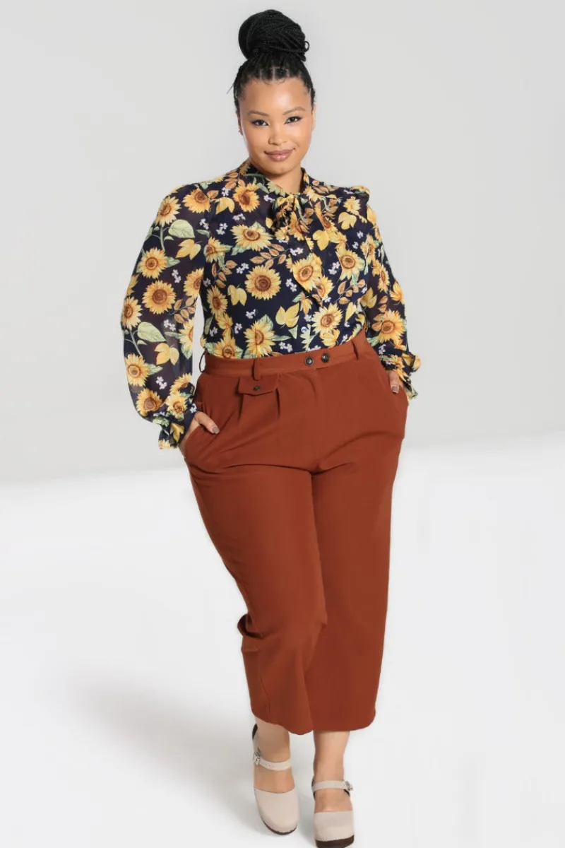 Hell Bunny Trousers & Shorts|Trousers & Shorts>Ravenwood trousers Brown