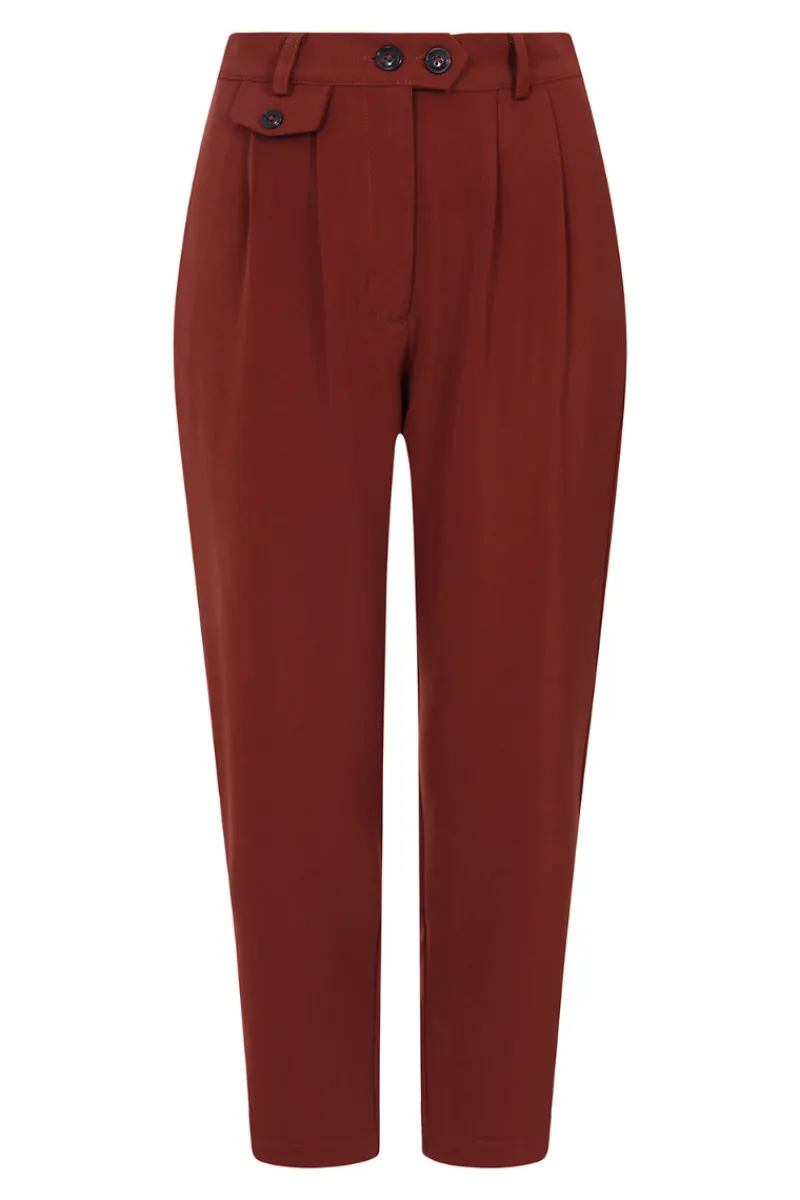Hell Bunny Trousers & Shorts|Trousers & Shorts>Ravenwood trousers Brown