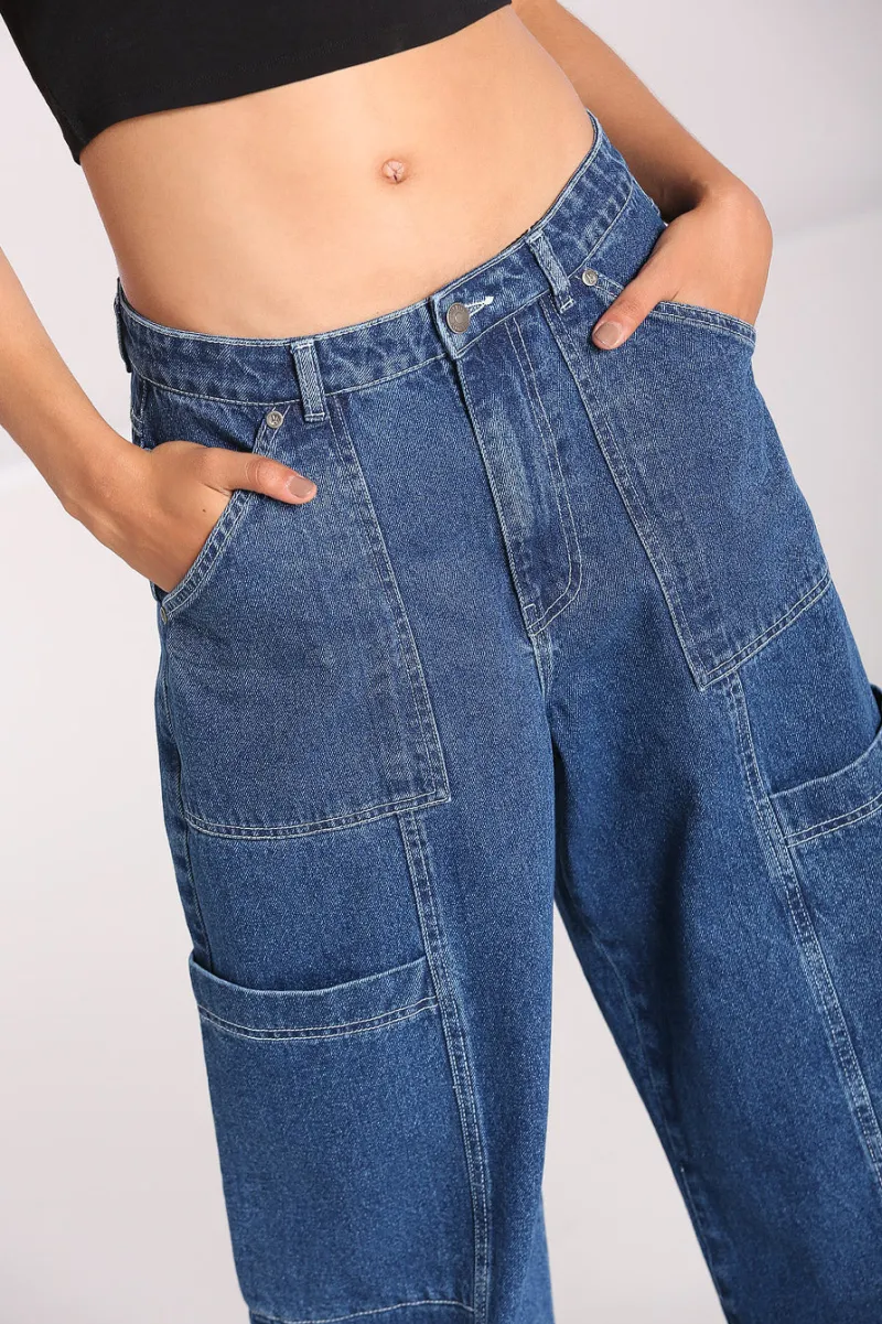 Hell Bunny Trousers & Shorts|Trousers & Shorts>Reese Jeans Blue