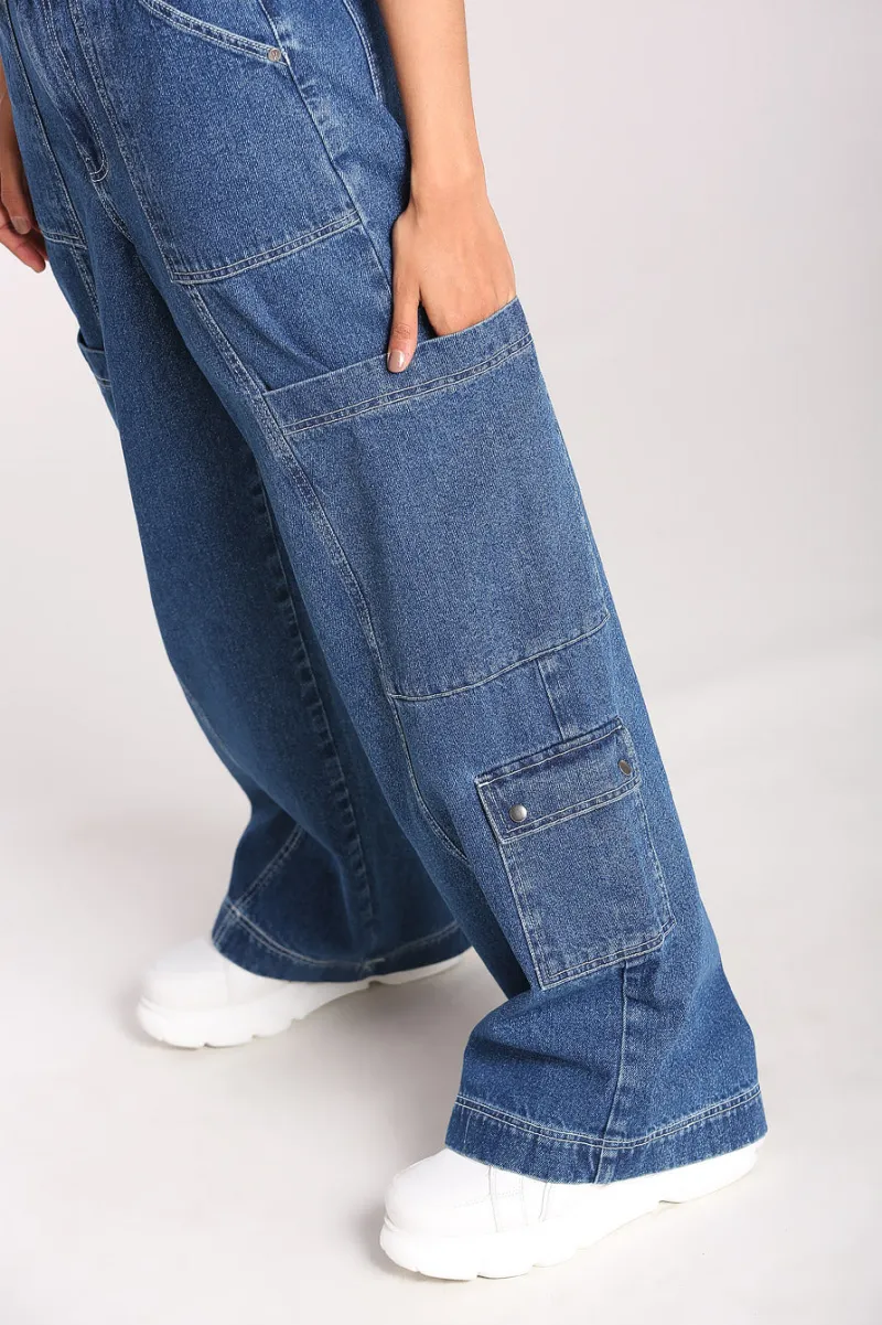 Hell Bunny Trousers & Shorts|Trousers & Shorts>Reese Jeans Blue