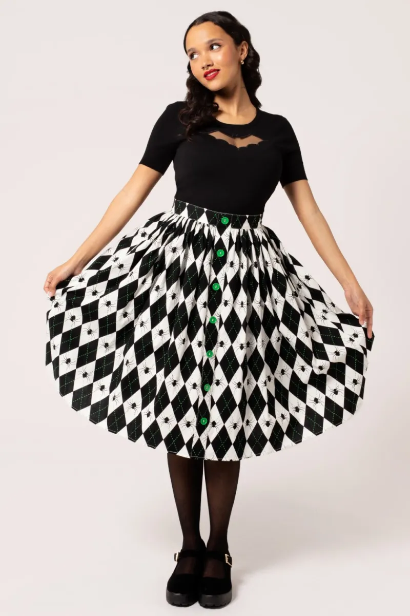 Hell Bunny Skirts|Skirts>Regina Skirt Black/White