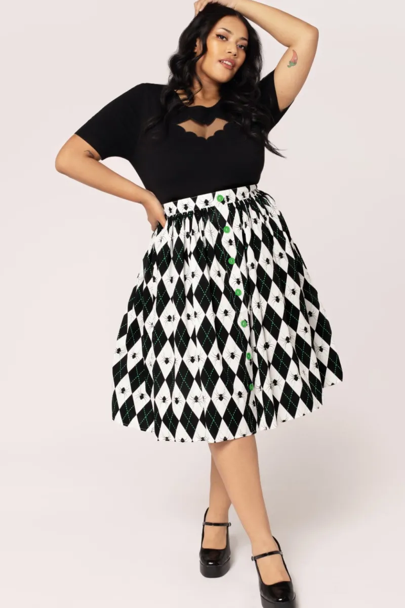 Hell Bunny Skirts|Skirts>Regina Skirt Black/White