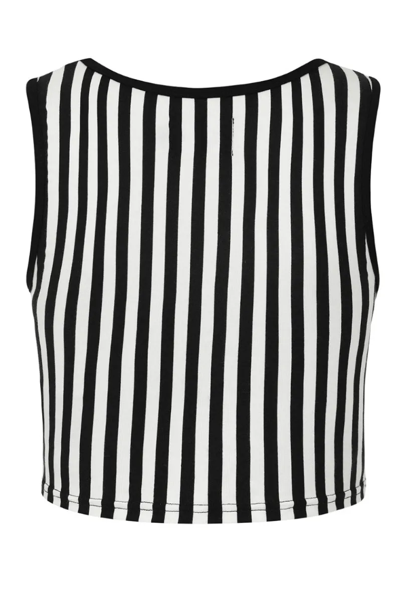 Hell Bunny Tops|Tops>Ribcage Crop Top Black