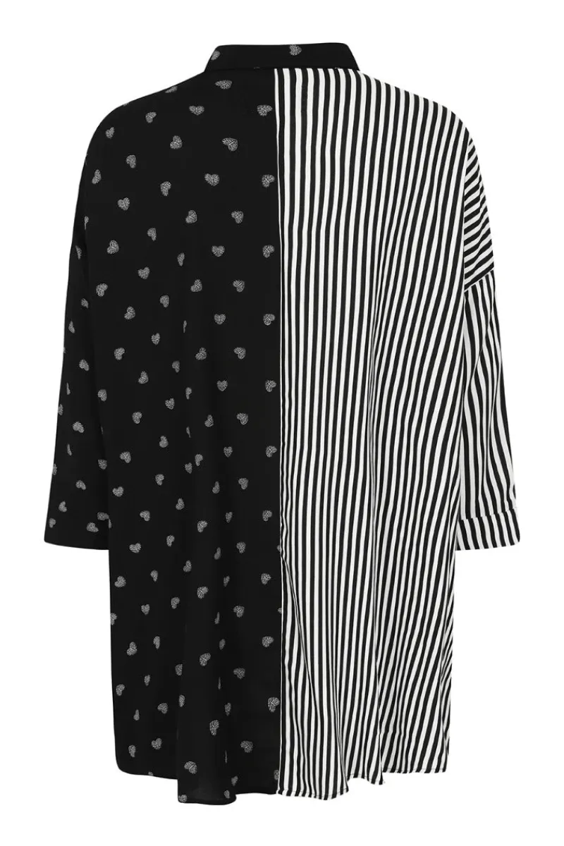 Hell Bunny Tops|Blouses>Ribcage Oversized Shirt Black