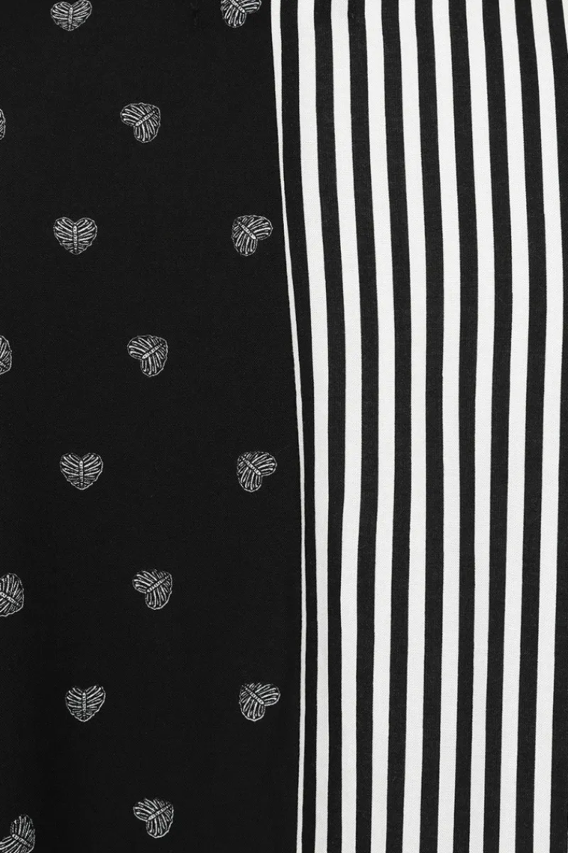 Hell Bunny Tops|Blouses>Ribcage Oversized Shirt Black