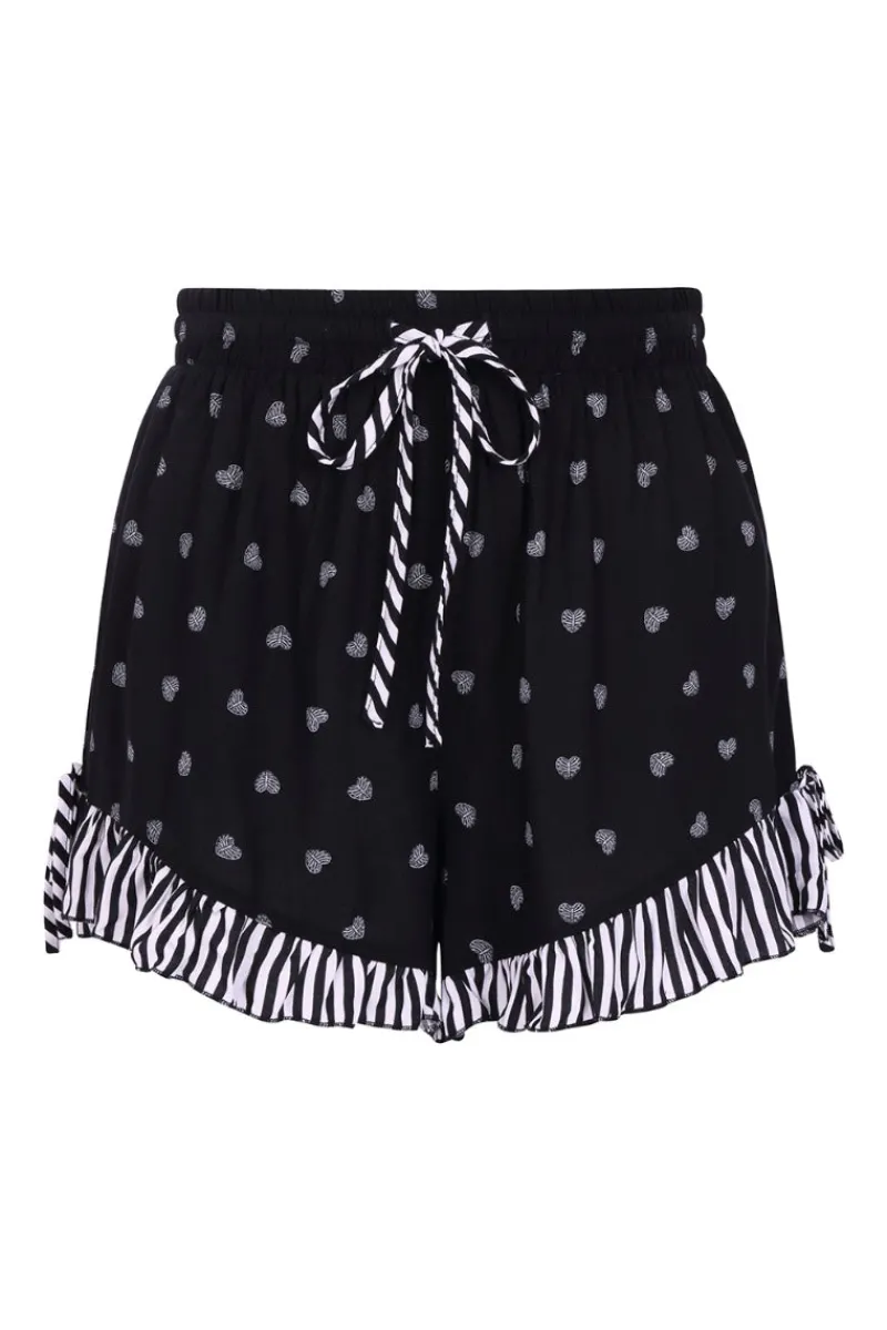 Hell Bunny Trousers & Shorts|Trousers & Shorts>Ribcage Shorts Black